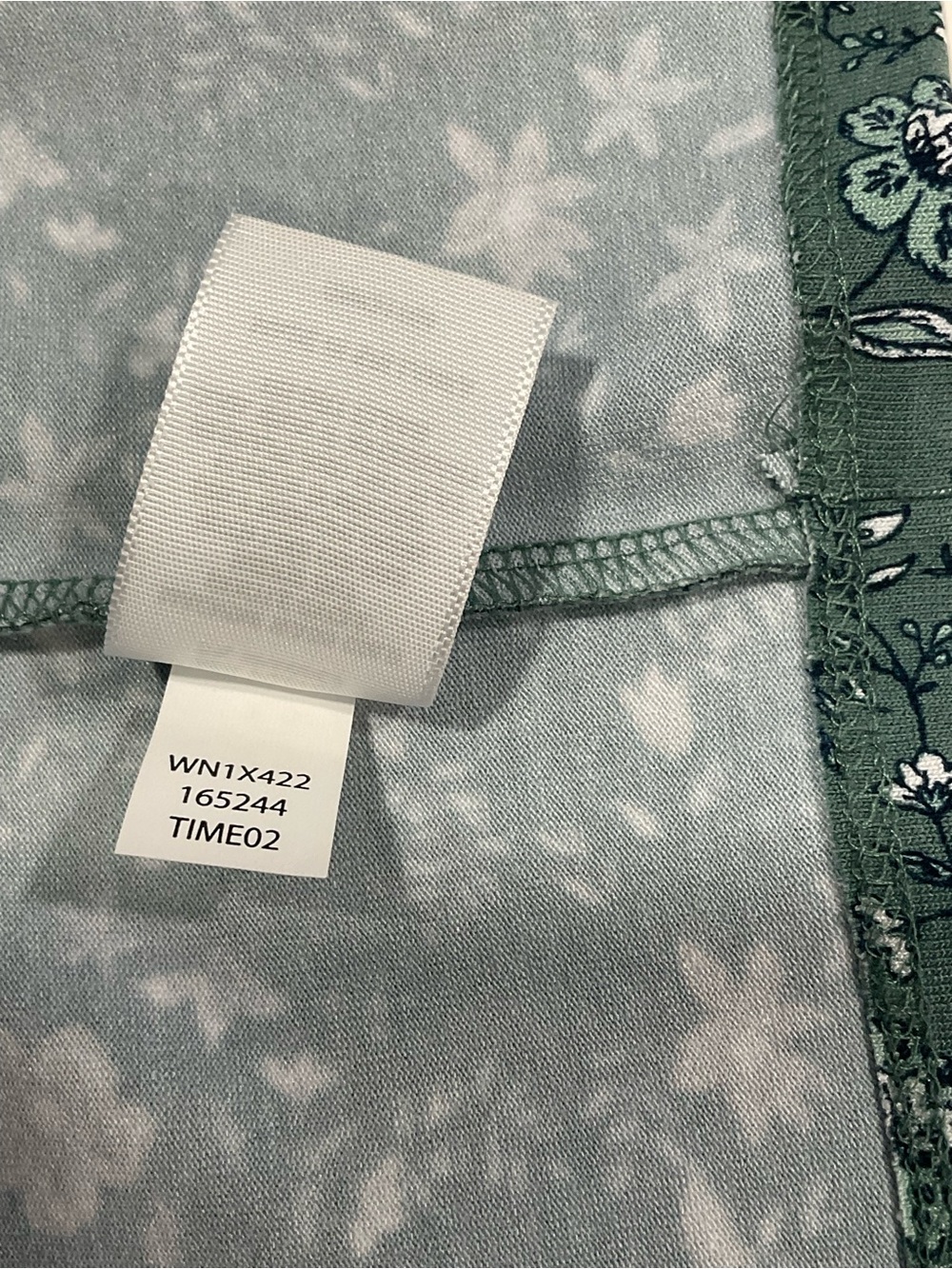 Wonderly Teal Green Floral Button-Tiered Short Sleeve Tunic - Picture 9 of 10